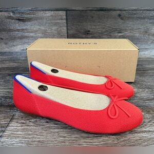 Rothy's The Ballet Flat Glamour Red Size 9 (NIB)